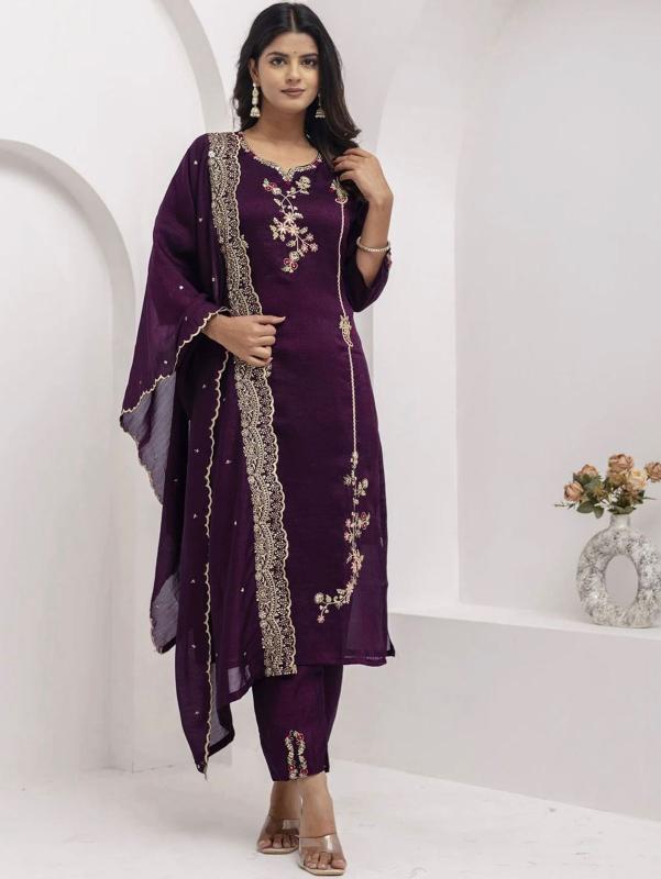 Krunique silk 3 pcs kurtis wholesale